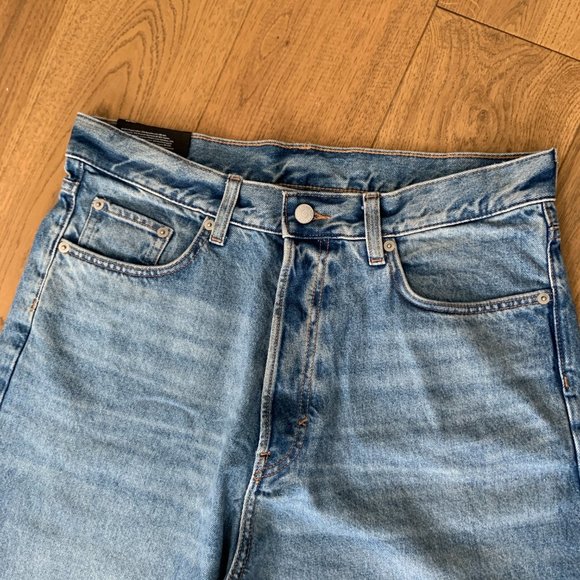 Women's Weekday Astro Loose Baggy Blue Jeans Denim Wide Leg Size 30/32 - Picture 3 of 13